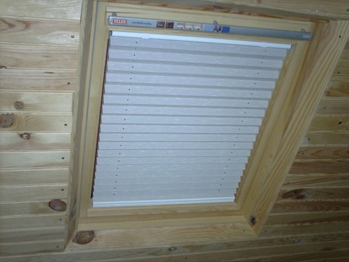 White cream blinds for velux - blinds,